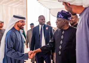 PRESIDENT TINUBU ARRIVES ABU DHABI