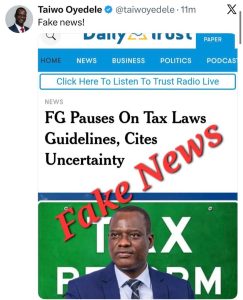 Tax Laws Guidelines Not Suspended, says Oyedele